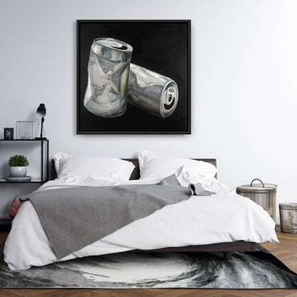 Toile encadrée industrielle – Canettes vides | Décoration d'intérieur