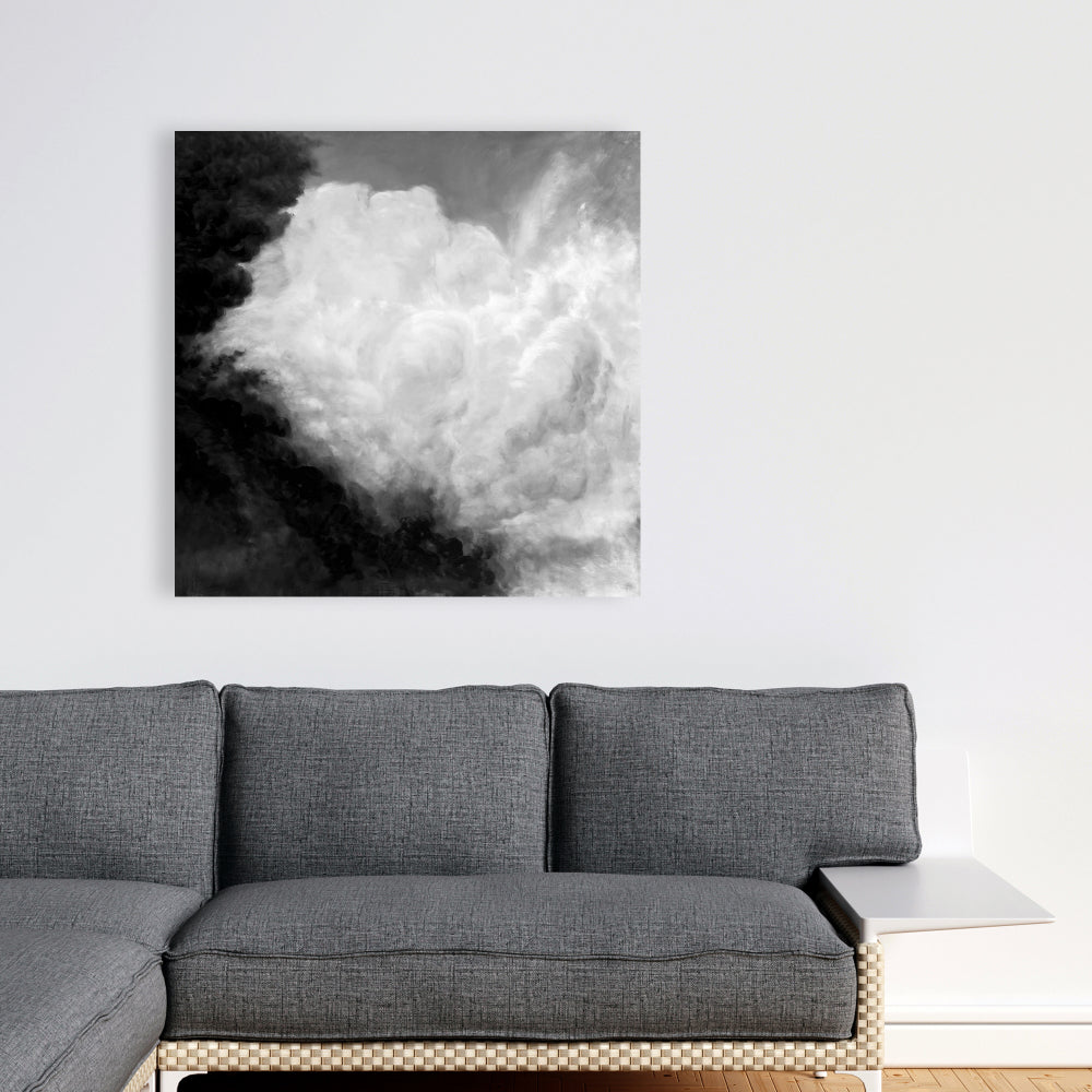 Toile « Nuages monochromes sombres » | Décoration d'intérieur : Paysage blanc