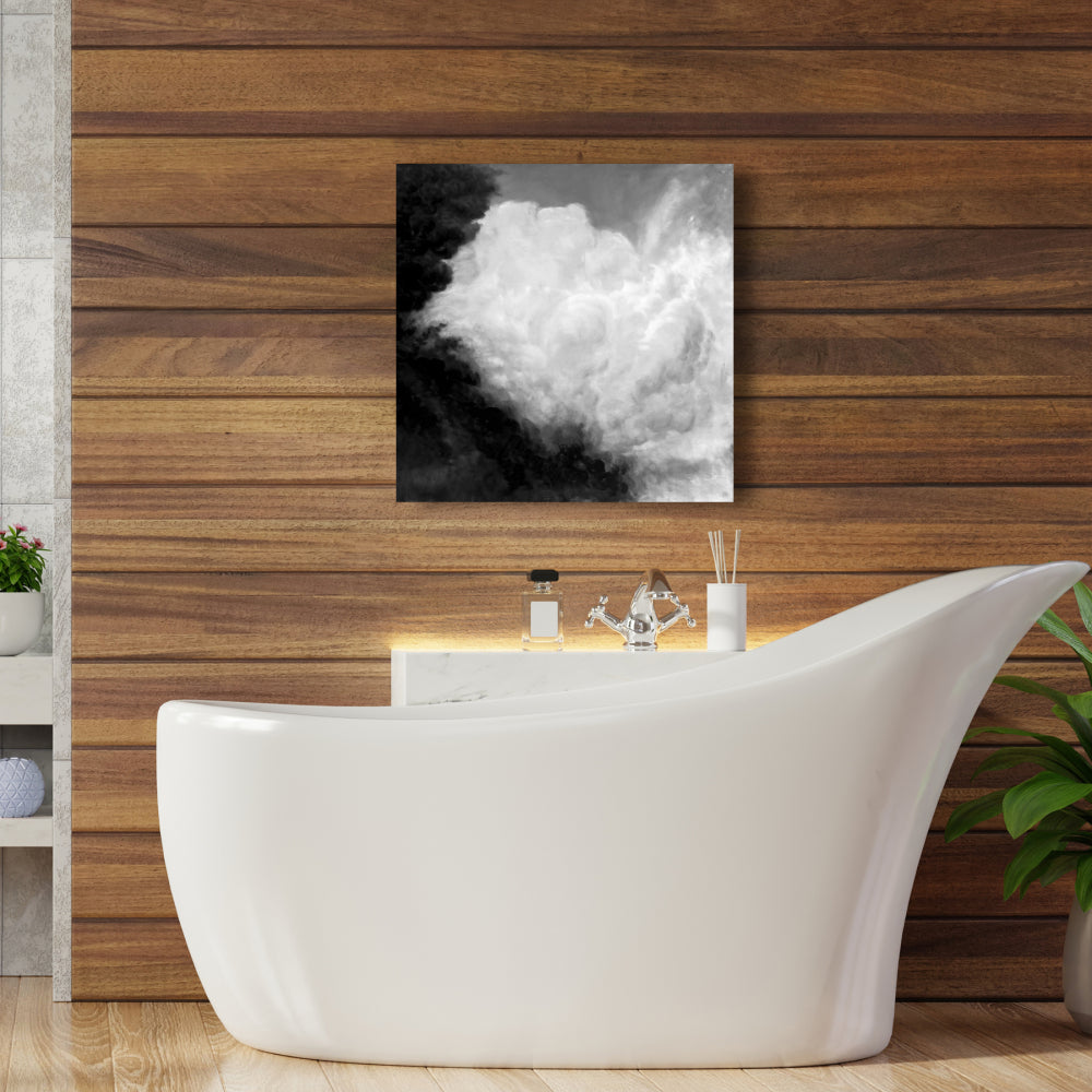 Toile « Nuages monochromes sombres » | Décoration d'intérieur : Paysage blanc