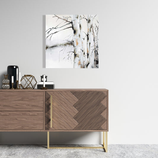 Winter Birches Canvas | Livingroom Wall Art Decor | Landscapes
