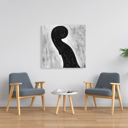 Scroll Violin Monochrome Canvas | Musical Instrument Decor