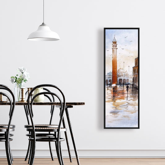Illustrative Blue Cities Canvas | St Marks Square Venice Decor
