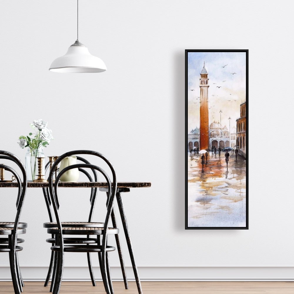 Illustrative Blue Cities Canvas | St Marks Square Venice Decor