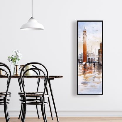 Illustrative Blue Cities Canvas | St Marks Square Venice Decor