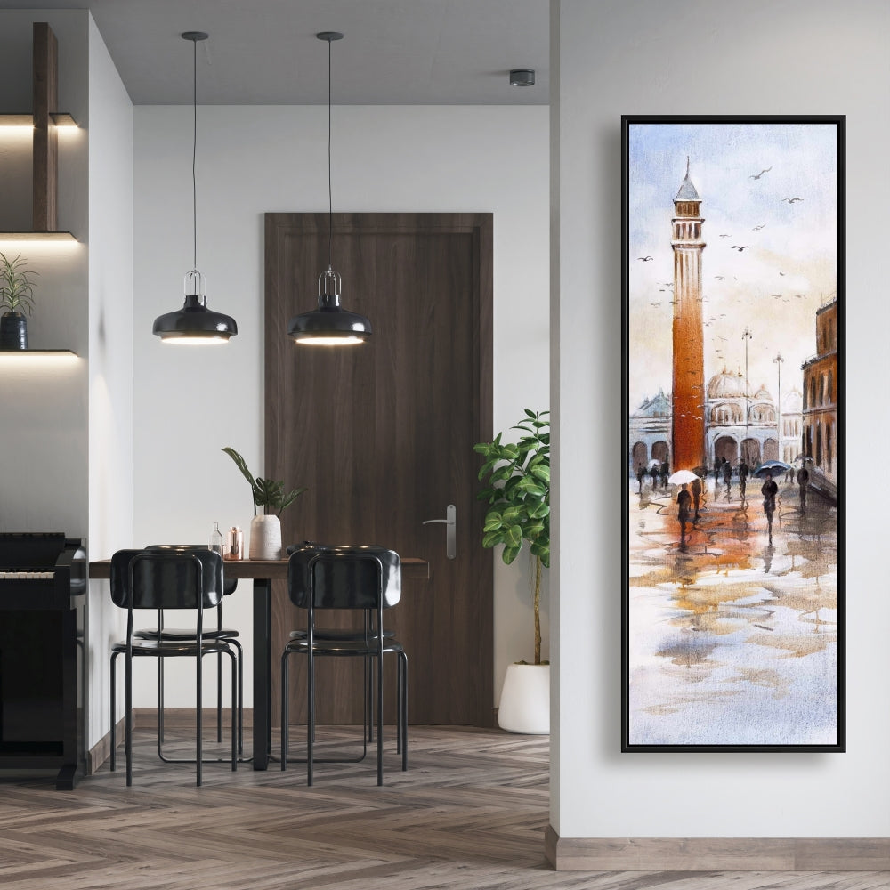 Illustrative Blue Cities Canvas | St Marks Square Venice Decor