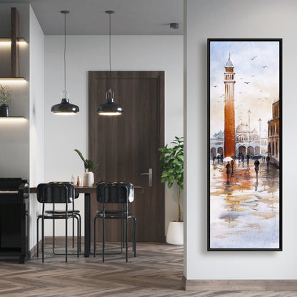 Illustrative Blue Cities Canvas | St Marks Square Venice Decor