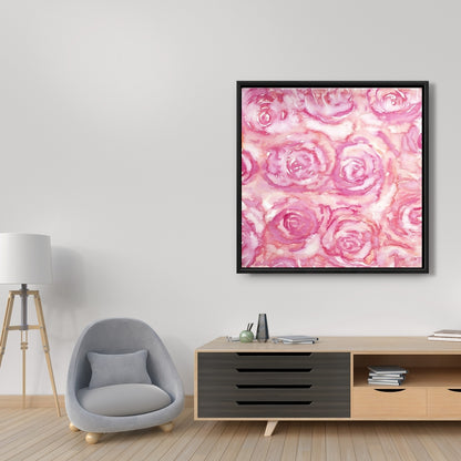 Bouquet de roses | Toile encadrée botanique rose