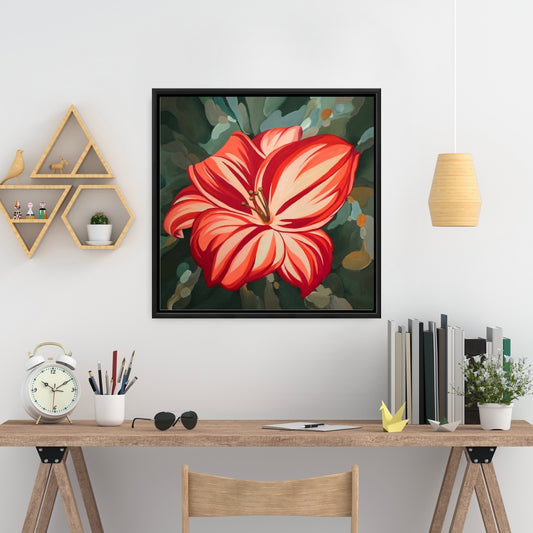 Blooming Daylilies Framed Canvas | Floral & Botanical Decor