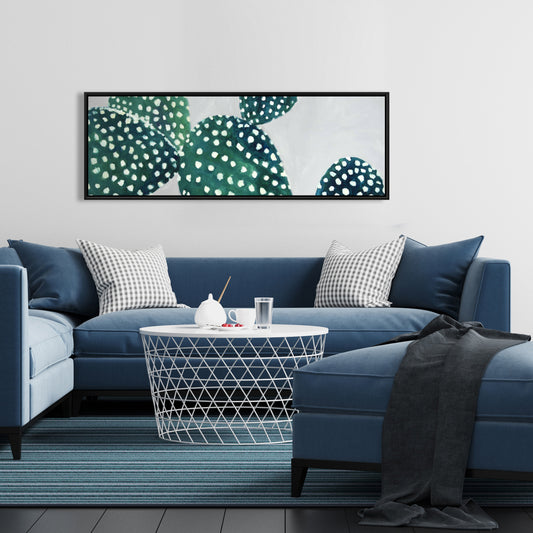Botanical Opuntia Cactus Canvas | Floral Bedroom Wall Decor