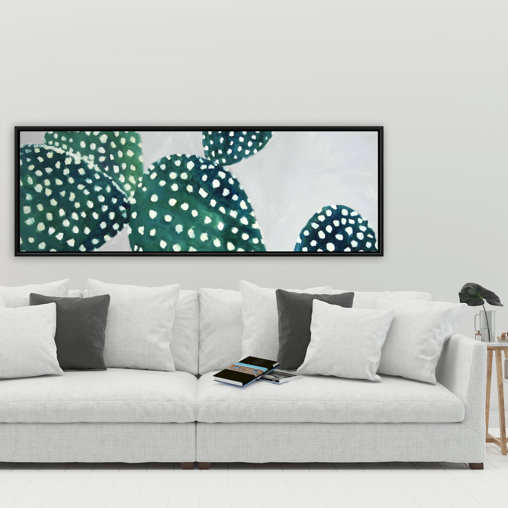 Botanical Opuntia Cactus Canvas | Floral Bedroom Wall Decor