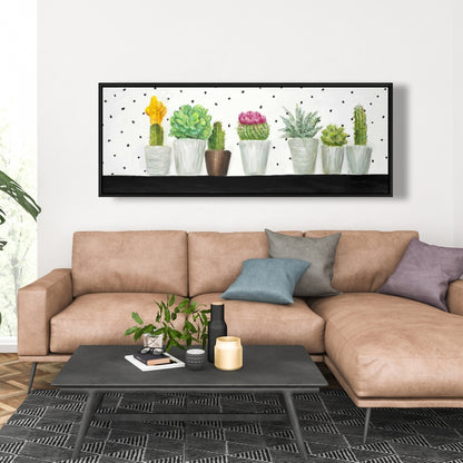 Mini Cactus and Succulents Canvas - Exotic Botanical Decor