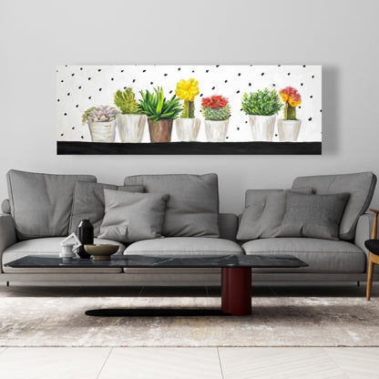 Small Cactus & Succulents Canvas | Exotic Floral Home Decor