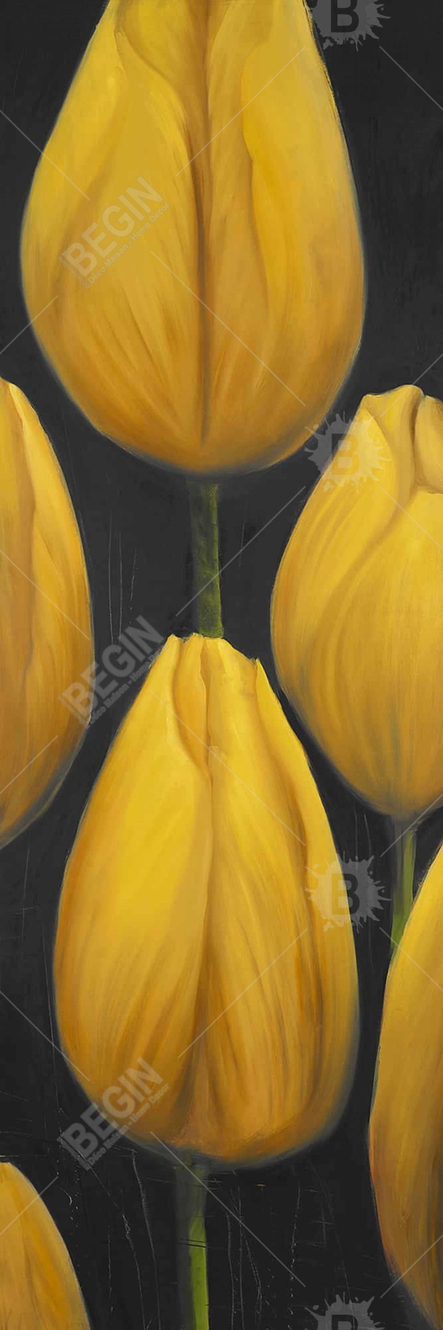Yellow Floral Six Daffodils Canvas | Bedroom Wall Decor