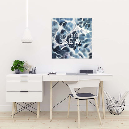 Vitamin Sea Canvas | Coastal Blue Sea Wall Art for Home Decor