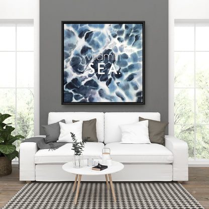 Toile illustrative bleue « Vitamine Sea » | Décoration d'intérieur