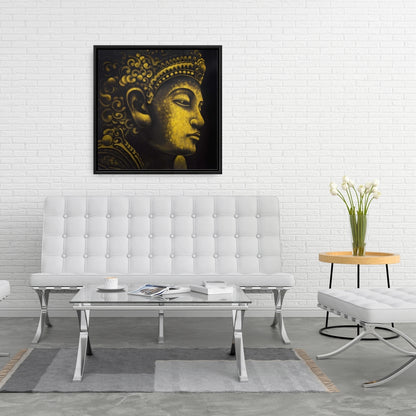 Toile encadrée Bouddha d'Indonésie | Décoration intérieure spirituelle