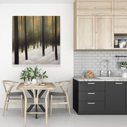Silent Forest Rustic Brown Trees Canvas - Home Decor Art