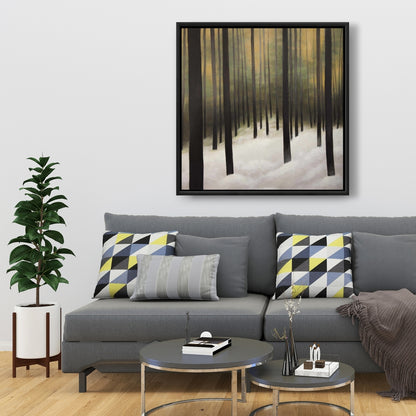Toile encadrée « Forêt silencieuse » | Décoration d'arbre pour salon