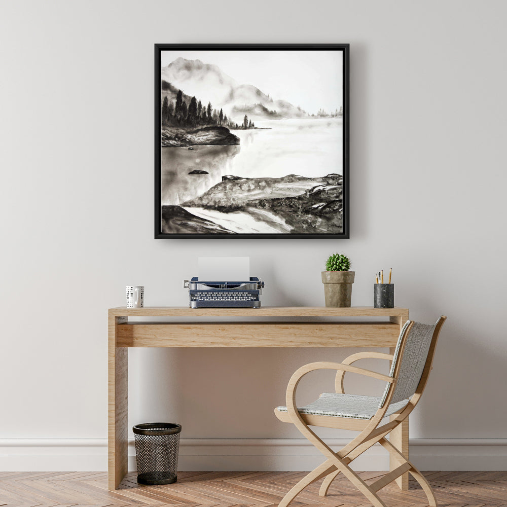 Toile Paysage paisible | Décoration rustique pour salon