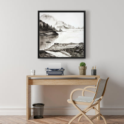 Toile Paysage paisible | Décoration rustique pour salon