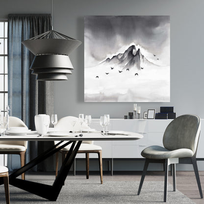Mountain Peak Canvas | Bedroom Decor | Scenic Landscape Art