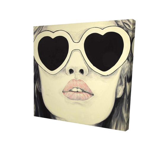 Jeune femme à lunettes – Décoration de chambre figurative sur toile