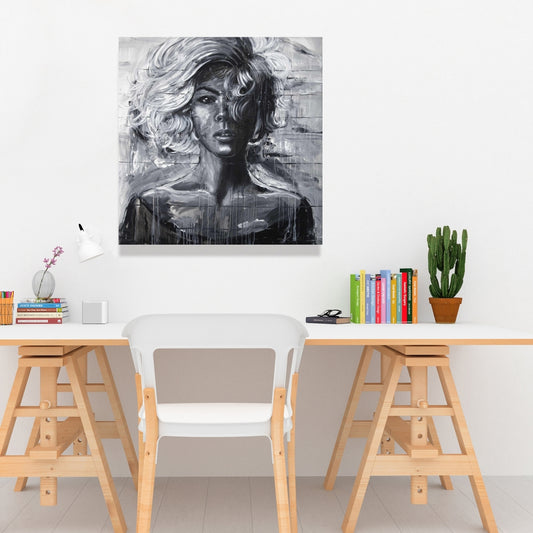 Gentle Woman Industrial Bedroom Beauty Canvas | Home Decor