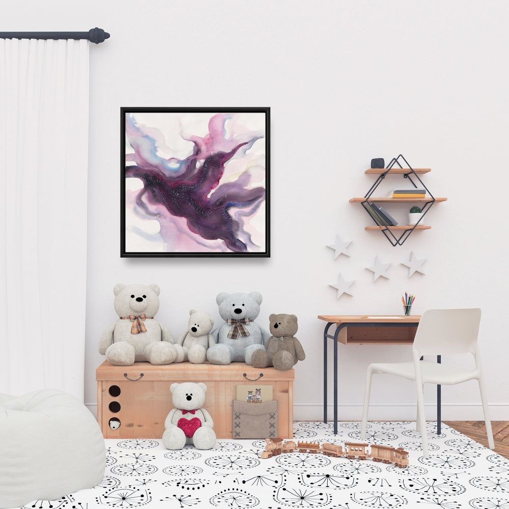 Milky Way Canvas | Purple Space Decor | Astronomy Spiritual Art