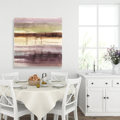 Brown Bathroom Abstract Canvas - Stripes | Home Decor Art