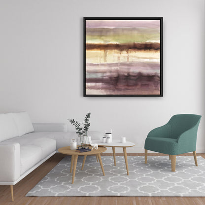 Toile encadrée abstraite à rayures - Décoration d'intérieur