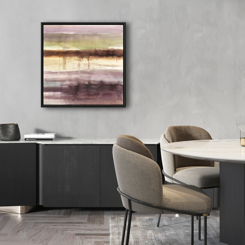 Toile encadrée abstraite à rayures - Décoration d'intérieur