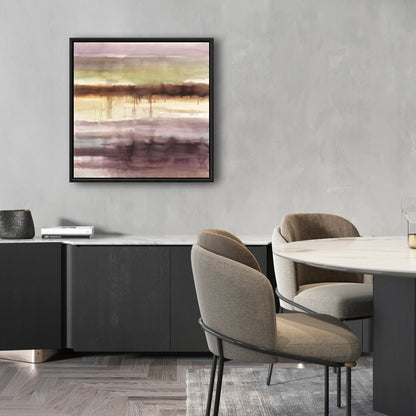 Toile encadrée abstraite à rayures - Décoration d'intérieur