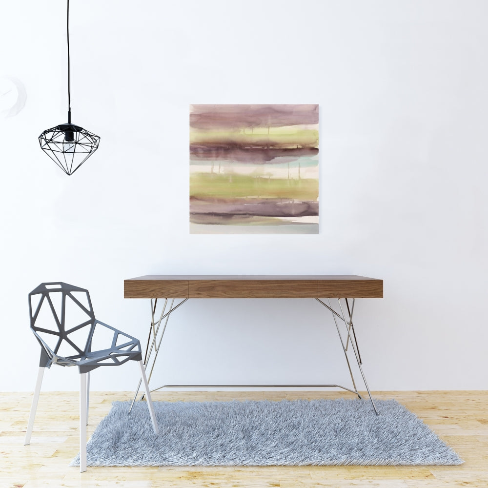 Beautiful Stripes Purple Shapes Canvas | Bedroom Wall Decor