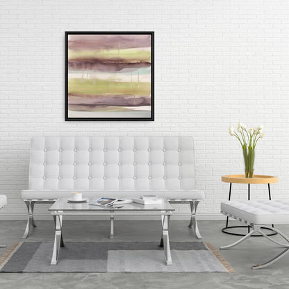 Toile violette à rayures et formes illustratives - Décoration d'intérieur