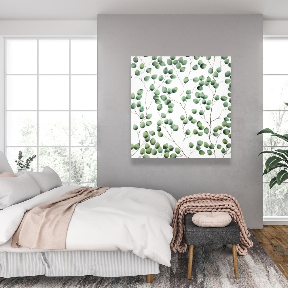 Climbing Leaves Canvas - Artistic Living Room Wall Decor