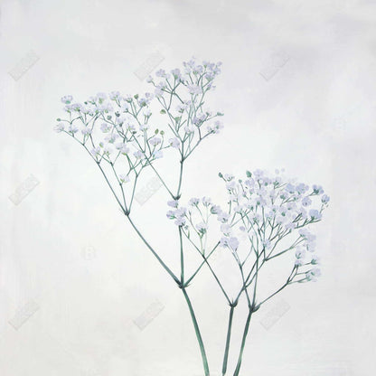 Toile minimaliste gypsophile bleue | Décoration de chambre