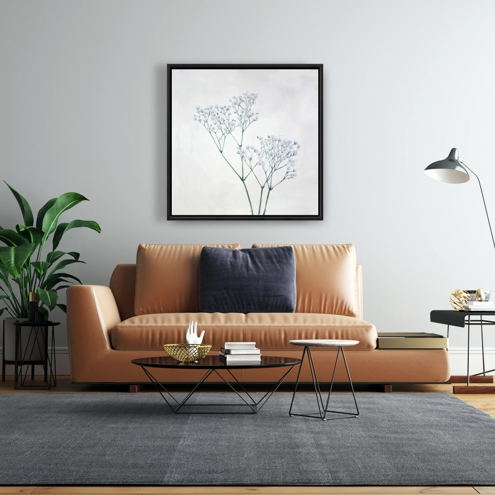 Minimalist Baby's-breath Floral Canvas | Botanical Bedroom Decor