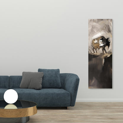 Abstract Buffalo Canvas | Farm Animal Bedroom Decor Wall Art