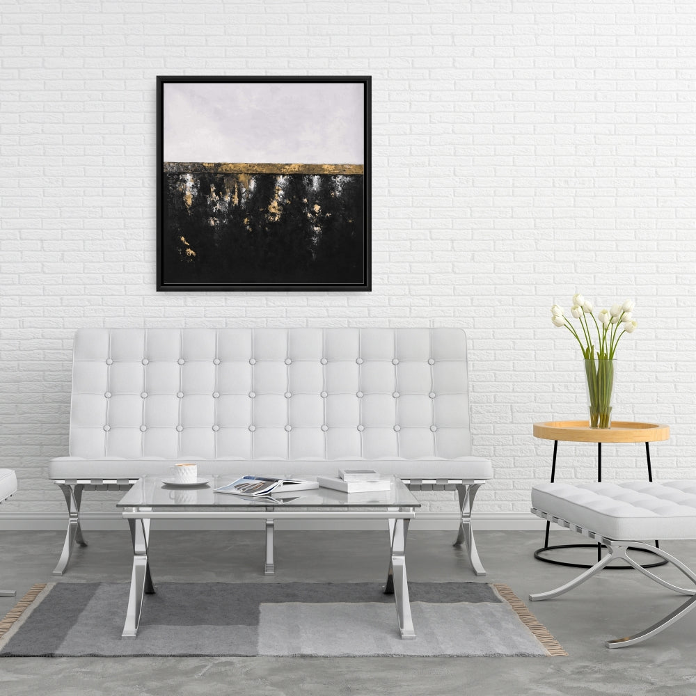 Toile encadrée industrielle aux formes abstraites | Décoration d'intérieur