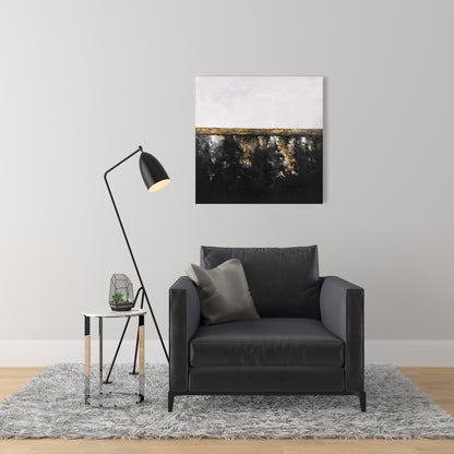 Abstract Industrial Metal Canvas - Gray Wall Art for Bedroom