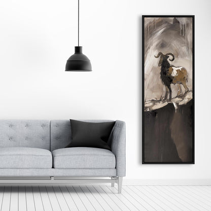 Toile Animaux de la ferme marron | Décoration d'intérieur abstraite Aeries