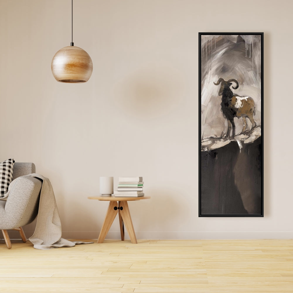 Toile Animaux de la ferme marron | Décoration d'intérieur abstraite Aeries