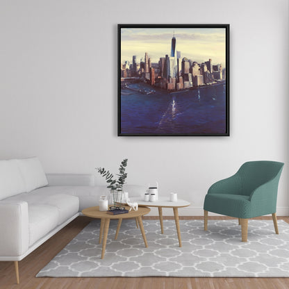 Ville de New York vintage | Toile encadrée | Décoration de chambre