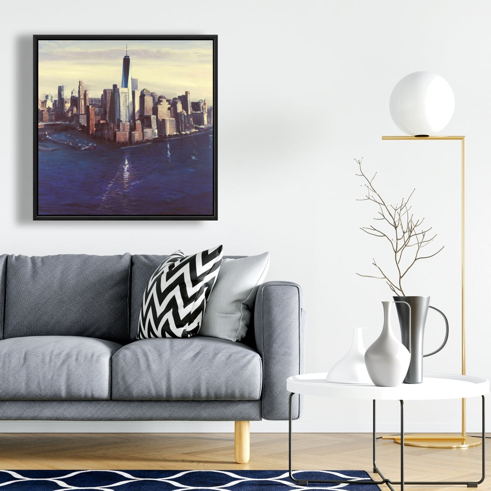 Ville de New York vintage | Toile encadrée | Décoration de chambre