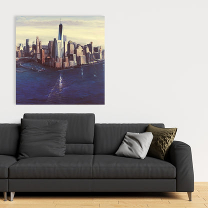 City of New York Vintage Canvas | Hyperrealist Wall Art Decor