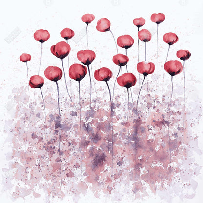 Bedroom Canvas | Pink Flowers with Splash | Floral Home Decor