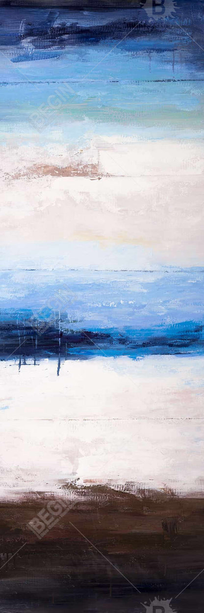 Colors of the Beach | Blue Industrial Abstract Canvas Decor