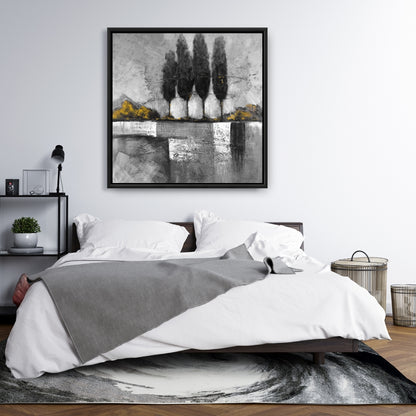 Toile Paysage industriel | Décoration murale grise pour salon