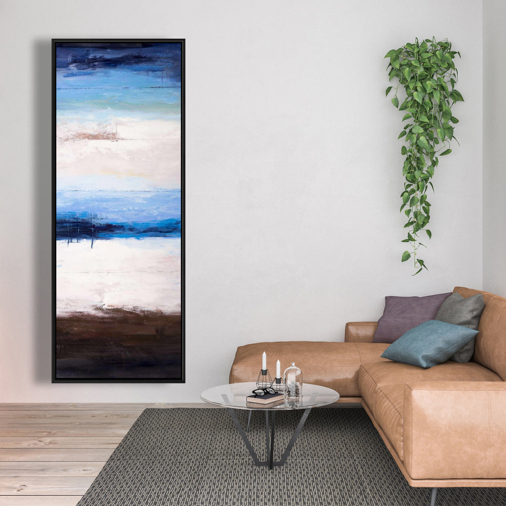 Colors of the Beach | Blue Industrial Abstract Canvas Decor