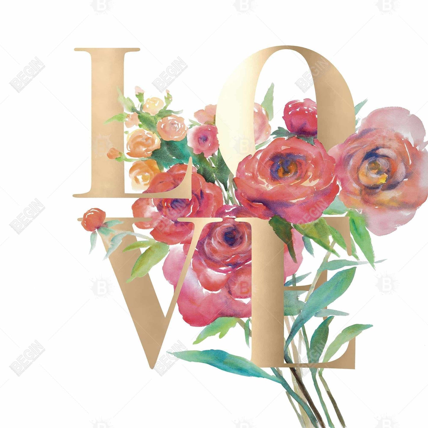 Pink Romantic Quotes Motivational Canvas - Love Gold Home Decor